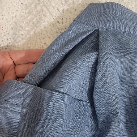 Lintico NWT Linen Relaxed Midi Skirt Marina Elastic Waist Cargo Pockets Size S - Picture 7 of 13